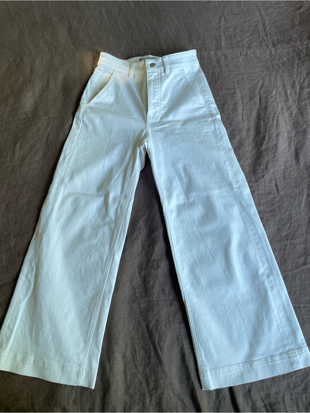Wide Leg White Jeans Size 0